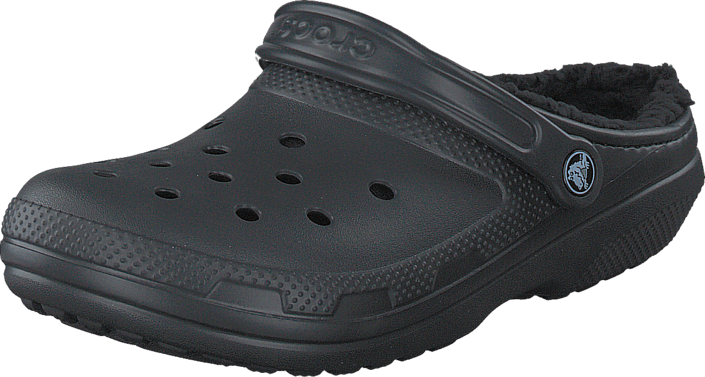 black lined crocs