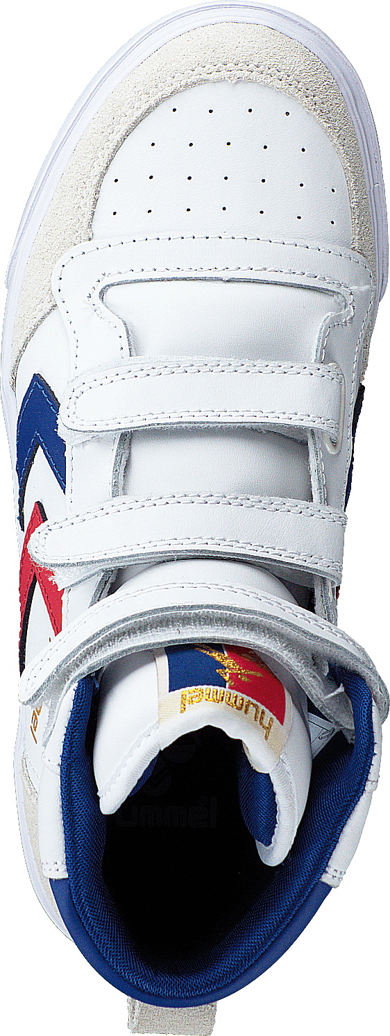 Hummel stadil JR high White/Blue/Red/Gum