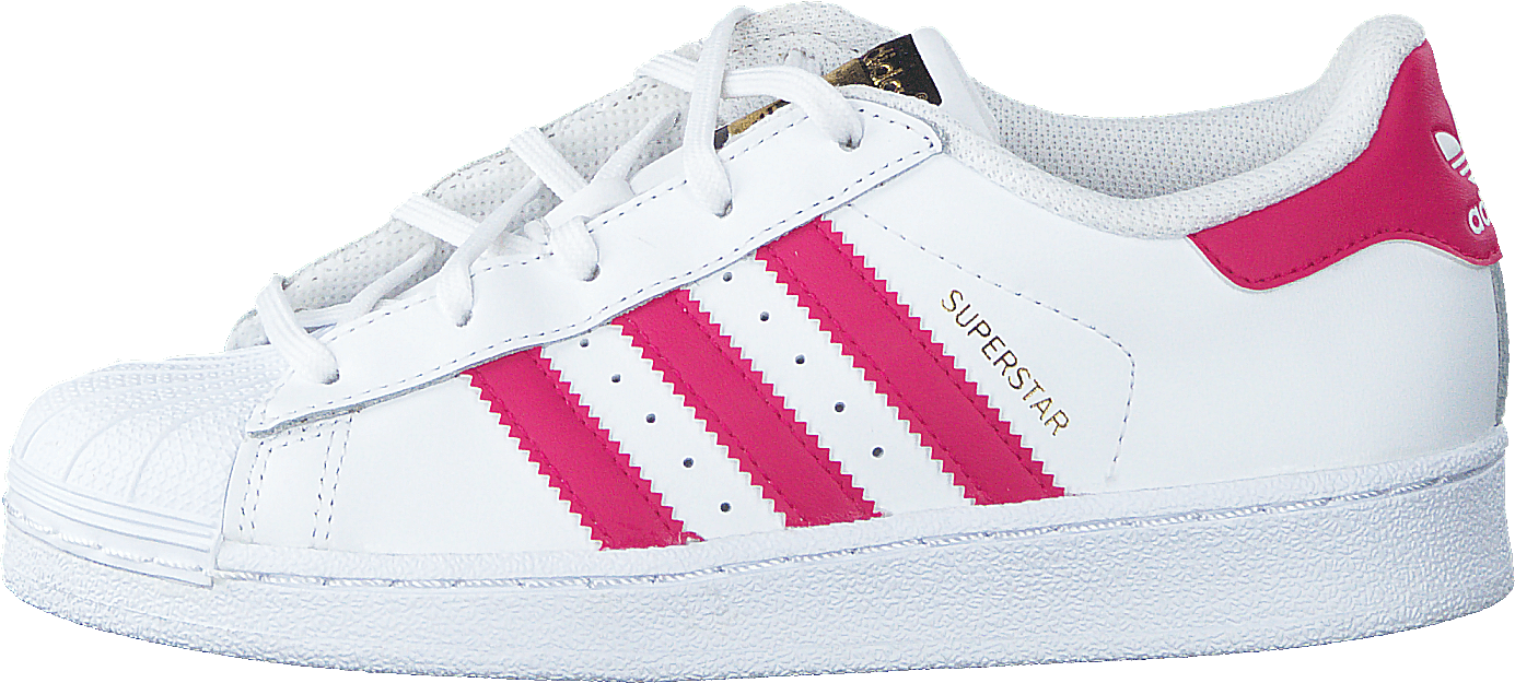Superstar Foundation C Ftwr White/Bold Pink/White, Unisex, Topánky, Tenisky, Tenisky, Biely, EU 31