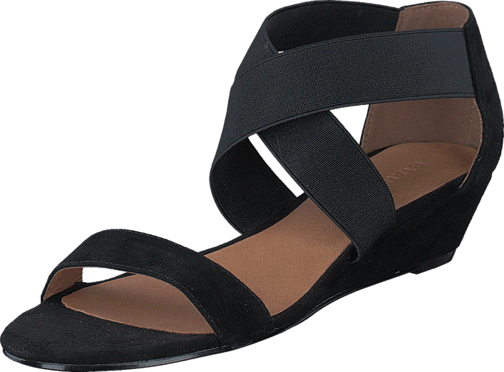 Bianco - Suede Elastic Sandal AMJ17 10 Black