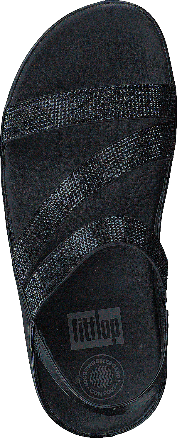 Crystal Z-strap Sandal Black