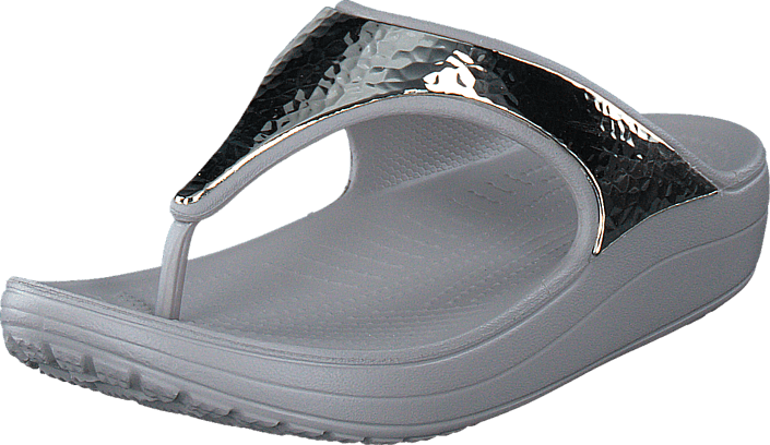 Crocs Sloane Embellished Flip Platinum/Platinum
