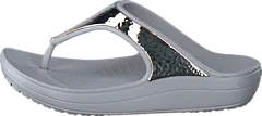 Crocs - Crocs Sloane Embellished Flip Platinum/Platinum