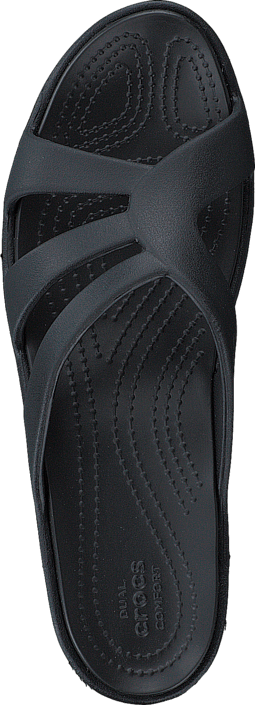 Crocs - Sanrah Strappy Wedge Black/Black