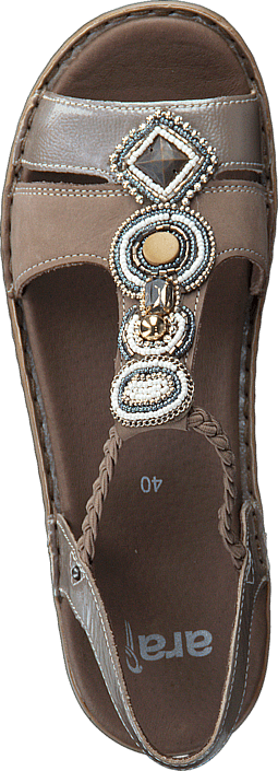 Brune Hawaii Kjøp Taupe Ara Sandals Cotton Sko Online gxxRqZw