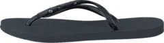Havaianas - Slim Metal Logo And Crystal Black