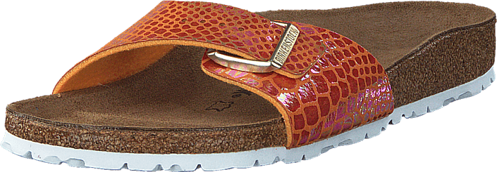 Birkenstock - Madrid Slim Birko-flor Shiny Snake Orange