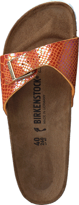 Birkenstock - Madrid Slim Birko-flor Shiny Snake Orange
