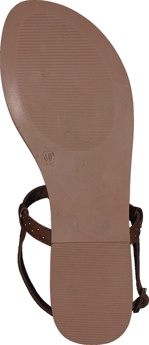 Pieces - Pslina Leather Sandal Studs Cognac