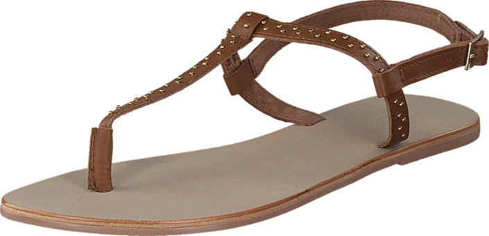 Pslina Leather Sandal Studs Cognac