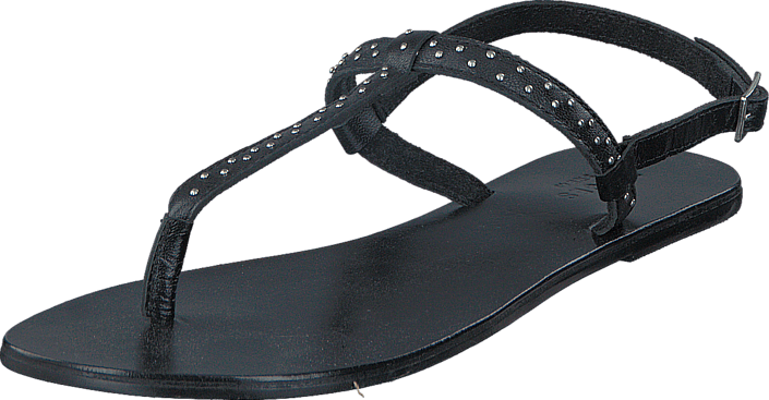 Pslina Leather Sandal Studs Black