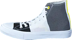 Converse - Chuck Taylor II Hi Eng. Woven White/Black/Fresh Yellow