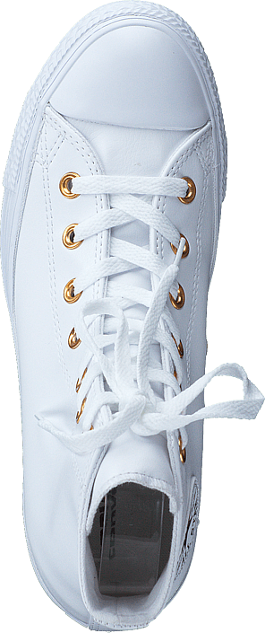 All Star Classic Hi Leather White/Gold