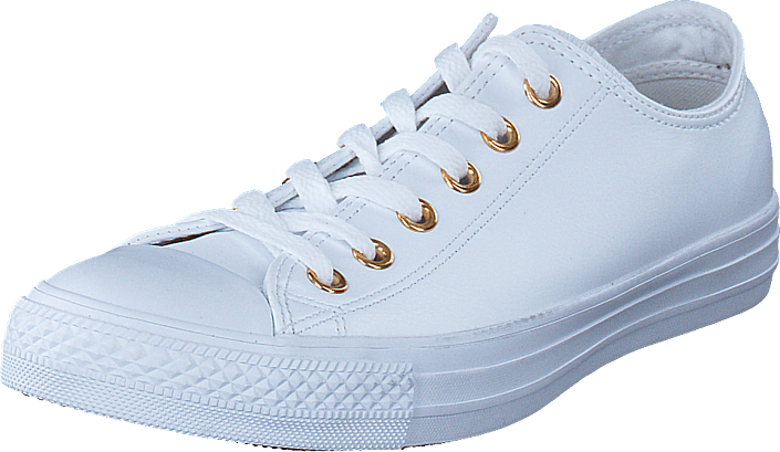 All Star Classic Ox Leather White/Gold
