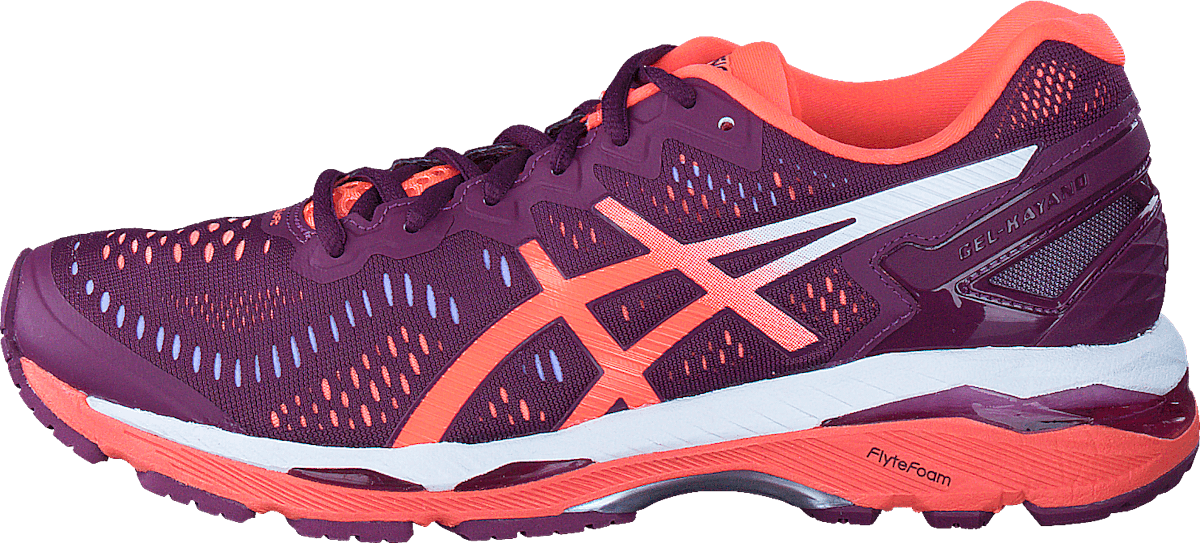 Gel Kayano 23 Dark Purple/Flash Coral/White