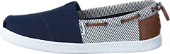 Toms - Young Navy Canvas/Stripes Navy