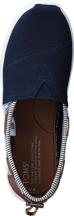 Toms - Young Navy Canvas/Stripes Navy