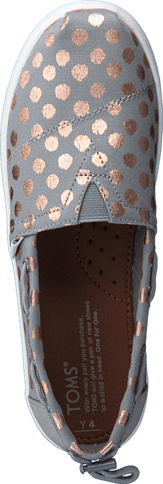 Toms - Young Drizzle Grey/Rose Gold Foil