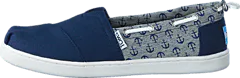 Toms - Bimini Espadrille Yt Navy Anchor