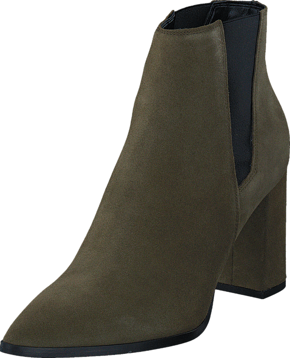 Pieces - Padgytt Suede Boot Dark Olive