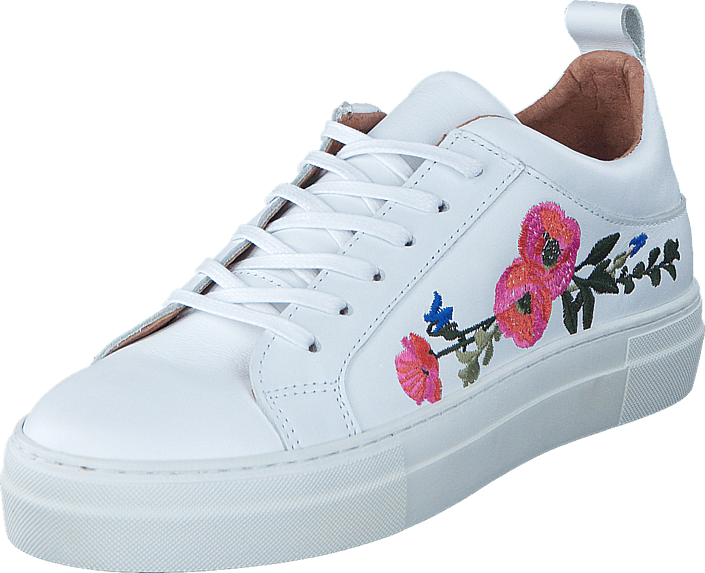Pieces - Paulina Leather Flower White