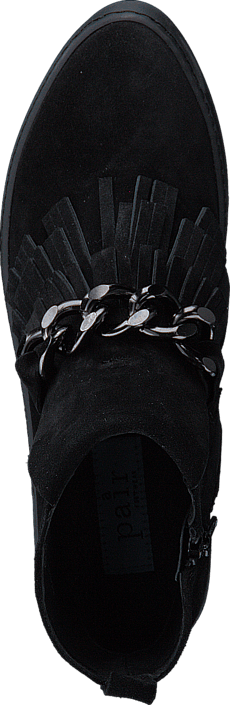 A Pair - Pointed Sneak W/Chain Black Suede