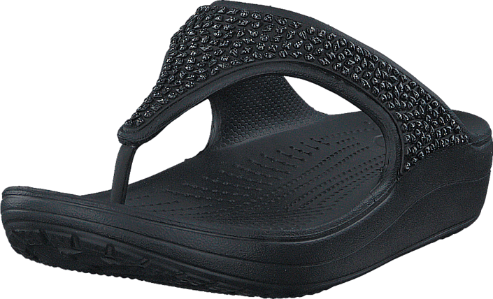crocs sloane embellished flip flops