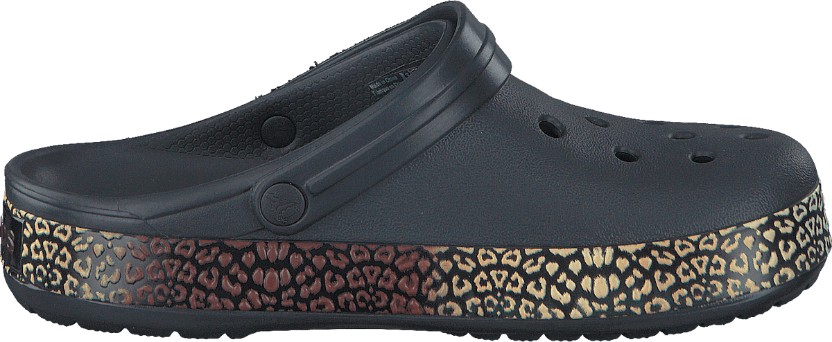 Crocband Leopard III Clog Black