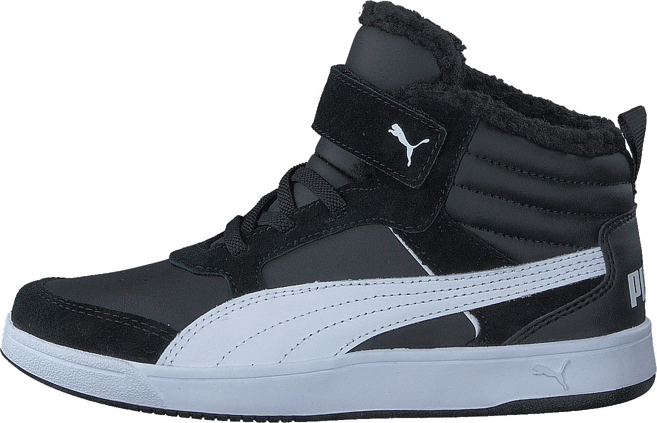 Reebound street v 2 Fur PS Black, Unisex, Scarpe, Sneakers, scarpe da ginnastica alte, Nero, EU 34