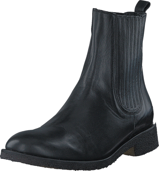 Angulus - Boot w. elastic slip-on design Black