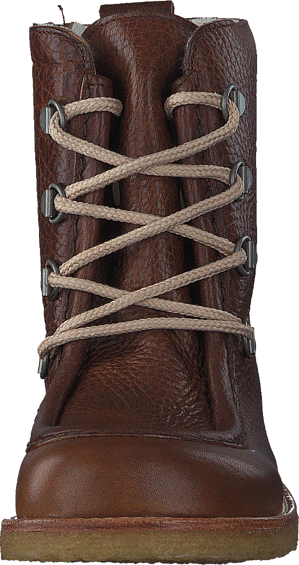 TEX-boot w. zipper and laces 2509/1589 Red-brown
