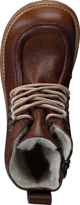 Angulus - TEX-boot w. zipper and laces 2509/1589 Red-brown