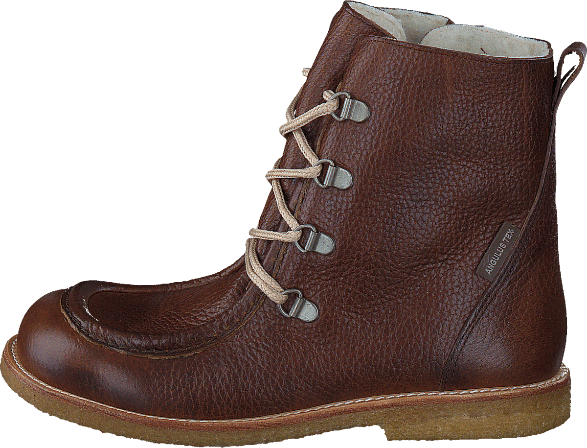 TEX-boot w. zipper and laces J 2509/1589 Red-brown