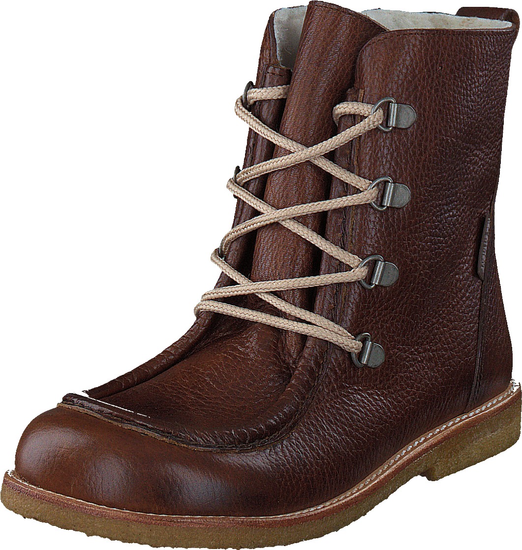 TEX-boot w. zipper and laces J 2509/1589 Red-brown