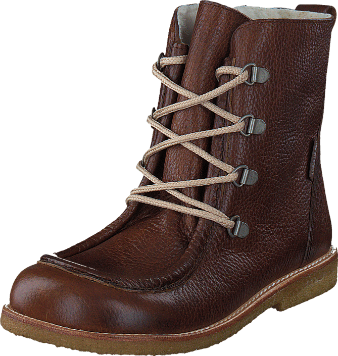Angulus - TEX-boot w. zipper and laces J 2509/1589 Red-brown