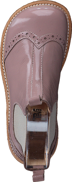 Angulus - Chelsea boot stitched detail 1387/010 Patent powder/Beige