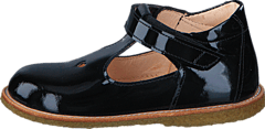 Angulus - Mary janes w. heart and velcro 2320 Black