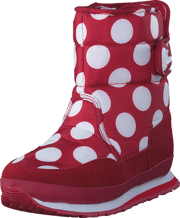 Rubber Duck - Kids Nylon Prints/Suede Red/White Dot