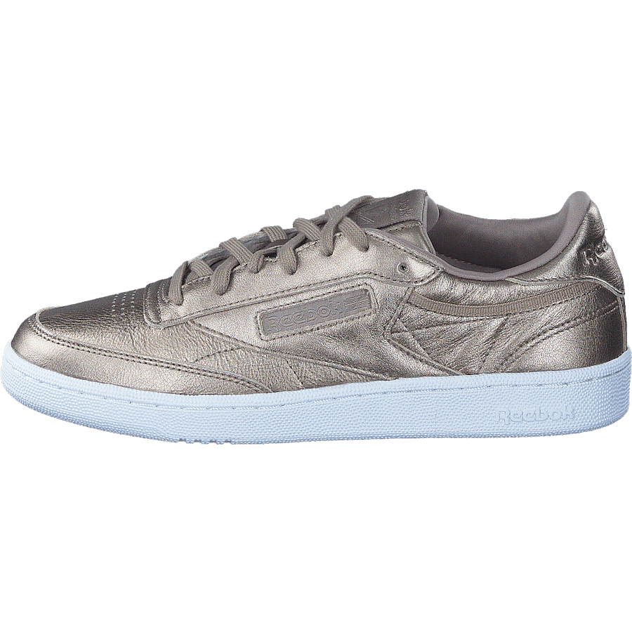 Club C 85 Leather Pearl Met-Grey Gold/White