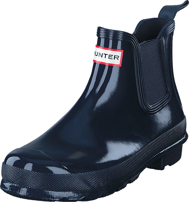 navy hunter chelsea boots