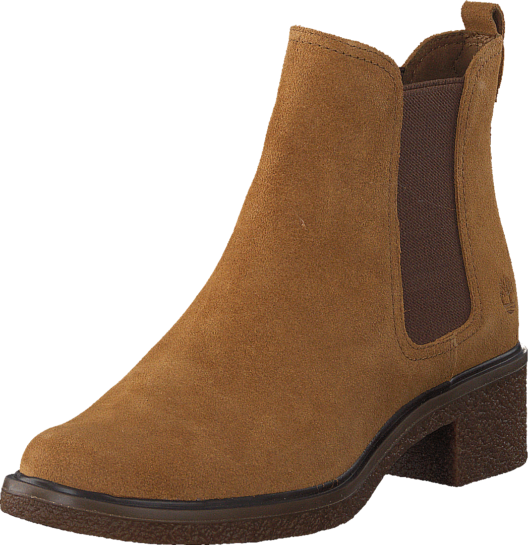 Brinda Double Gore Chelsea Trapper Tan Suede Shoes for every