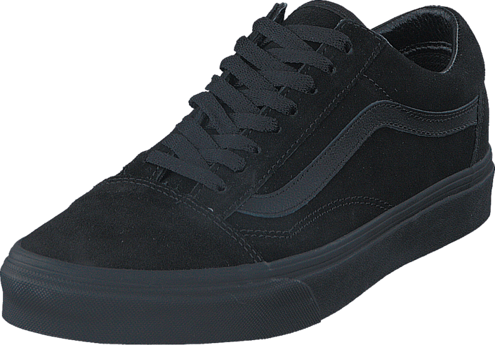 all black vans suede