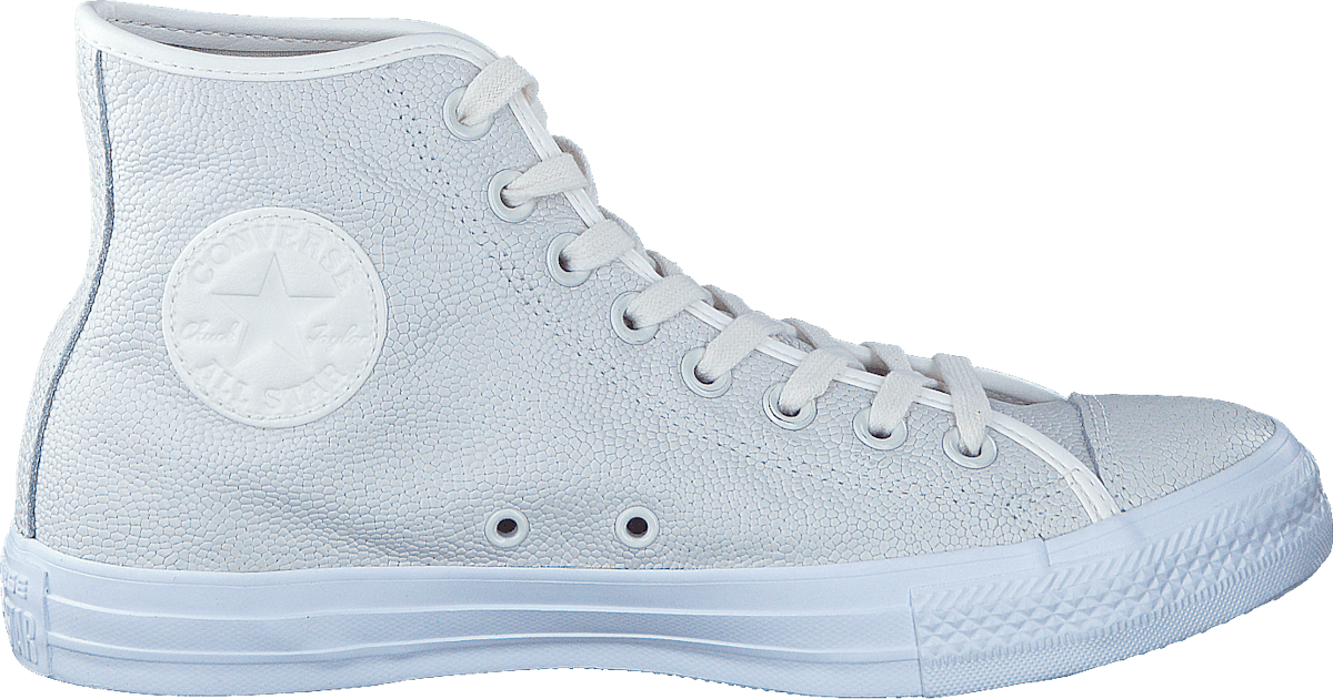 All Star Pebbled Leather Hi Egret/Egret/White