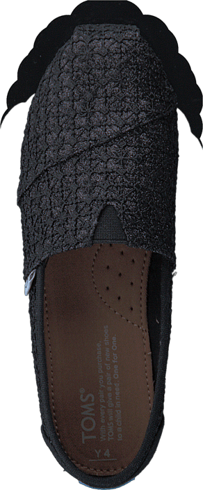 Toms - Seasonal Classic Youth Black Lace Glimmer