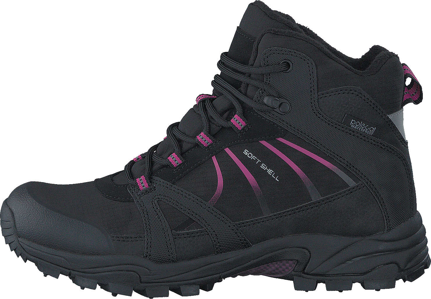 430-4401 Waterproof Warm Lined Black/Fuchsia ICE-Tech Studs, Female, Skor, vandringsskor, vandringskängor, Svart, EU 37