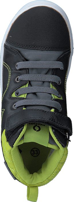 Footi - Hornfels Black/Lime