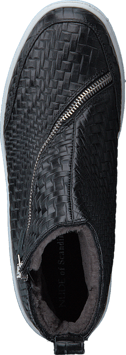 Nude of Scandinavia - Hilda White Sole Warm Lined Slalom Nero