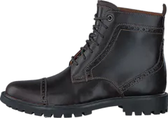 Clarks - Montacute Cap Dark Brown Lea