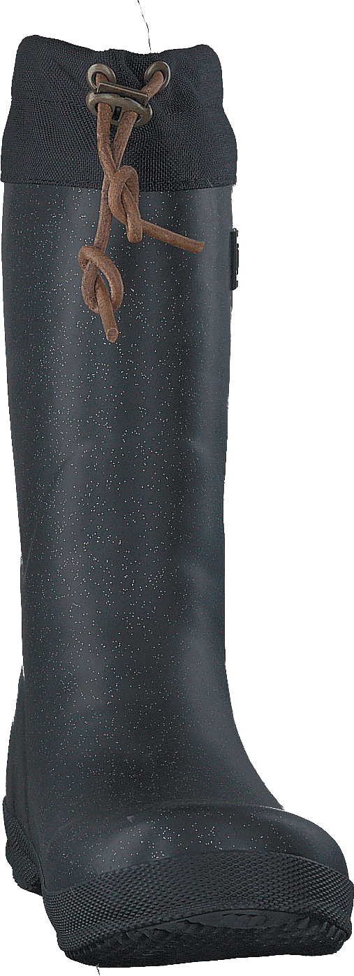 Rubber Boot Winter Thermo Glitter Black