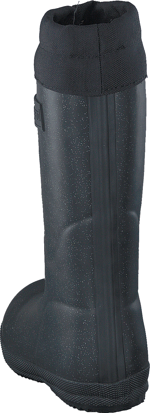 Rubber Boot Winter Thermo Glitter Black